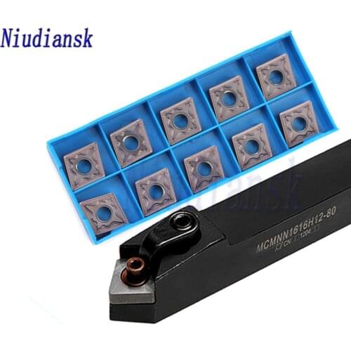 MCMNN1616H12-80 External Turning Tool Holder MCMNN2020K12-80 MCMNN2525M12-80 10pcs CNMG1204 Carbide Inserts CNC Lathe Tools Suit