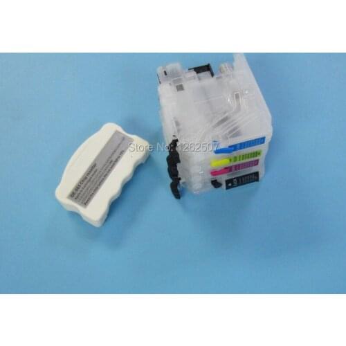 Refillable cartridge + Chip Resetter For Brother LC223 LC203 LC213 LC233 Empty cartridge For Brother MFC-J4420DW MFC-J5320DW