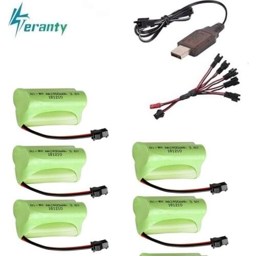 T Model ) Ni-MH 3.6V 2400mah Battery + 3.6v Charger For Rc toy Car Tank Train Robot Boat Gun AA 3.6v Rechargeable Battery Pack