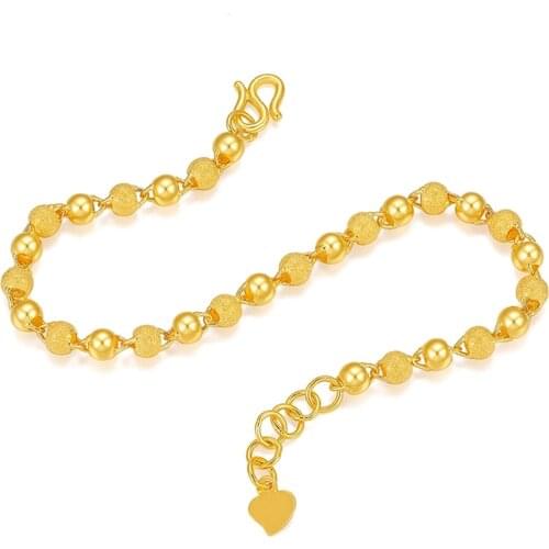 Fashion Gold beads chain bracelets for women femme elegant jewelry bijoux party dress accessory birthday gift girlfriend bangle