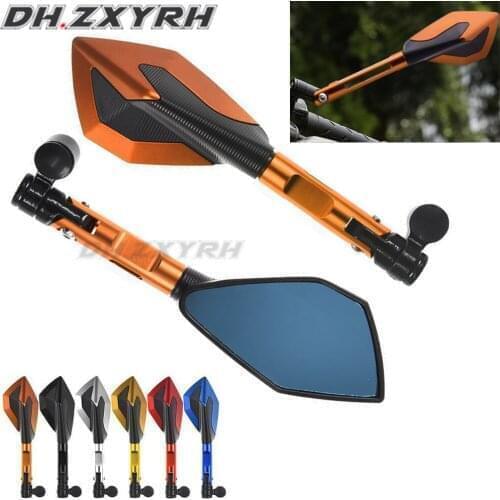 Motorcycle Aluminum Handlebar Rear View Mirrors Anti-glare Mirror for Yamaha XJR1200 XJR1300 XJR 1300/Racer XJR400 /R