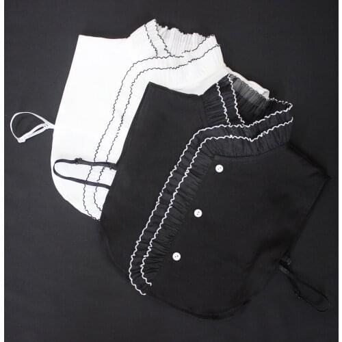 Korean Style Fake Collar for Women Shirt False Collar Tie Vintage White Blouse Tops Detachable Collar Necklace Accessories