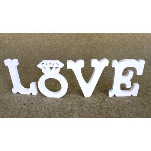 Newest style font 12cm thick Wood Wooden White Alphabet Letters & Numbers Crafts Wood For Home Decor Birthday Wedding Decoration