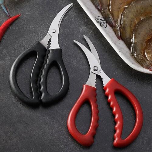 Seafood Scissors Fish Crab Lobster Shrimp Crayfish Crawfish Scissors, Multifunctional Stainless Steel shears Seafood Scissors