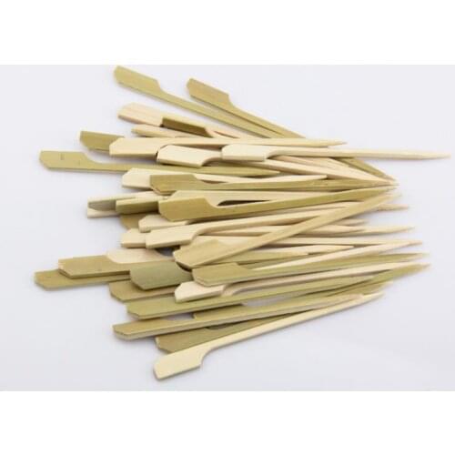 2000Pcs Disposable 10.5cm Natural Bamboo Picks Skewers for BBQ Snack Cocktail Grill Kebab Barbeque Sticks Party Restaurant SN