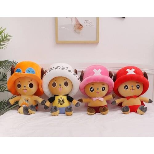 35-45cm Kawaii Chopper Plush Toys One Piece Anime Stuffed Dolls Soft Cartoon Stuffed Toys Christmas New Year Gifts For Kids
