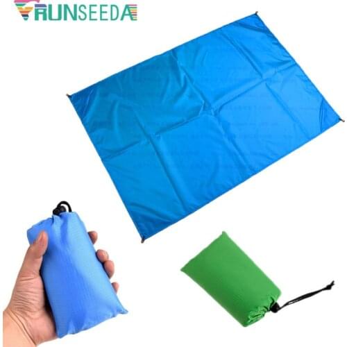 Portable Outdoor Waterproof Pocket Camping Mat Quick-Dry Picnic Blanket Ultra-thin Folding Sand Beach Mat 140x200cm For Sleeping