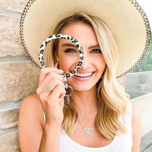 Different colorful New Fashion Trend Cactus PU Leather Hand Key Chain