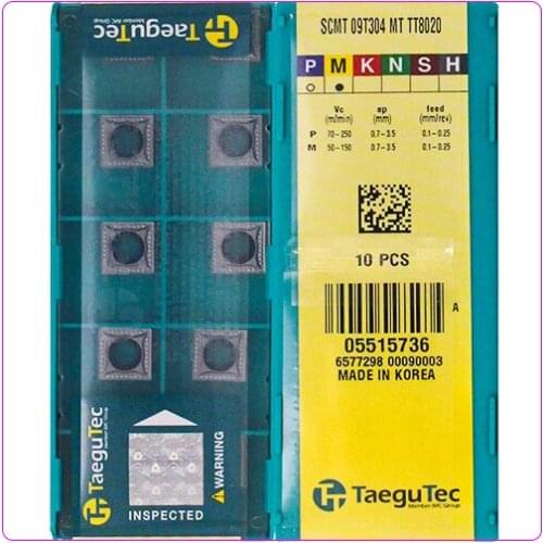 SCMT09T304-MT TT8020 100% Original TAEGUTEC carbide insert with the best quality 10pcs/lot free shipping