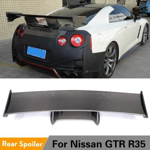 Carbon Fiber / FRP Rear Wing Spoiler for Nissan R35 GT-R GTR 2009 - 2015 Auto Racing Tail Trunk Lid boot Lip wing