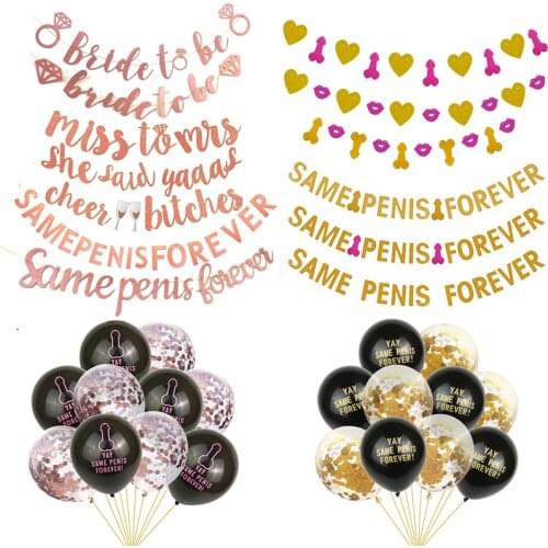 Bachelorette Party Decor Paper Banner Garland Bachelor Hen Party Balloon Bride To Be Bridal Shower Wedding Decoration Supplies