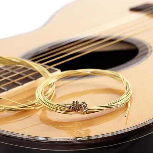 6 String Universal Brass Acoustic Guitar String Offers a Warm Bright and Well-Balanced Acoustic Tone For Musical Instruments
