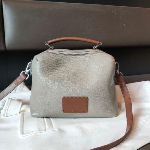 2021 summer fashion new leather soft top layer cowhide casual simple commuter single shoulder messenger female bag