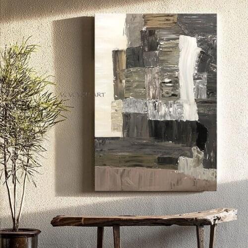 100% Atmosphere Hand Painting Abstract Living Dining Room Entrance Modern Minimalist Abstract American Nordic Large Decorative