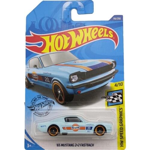 2020-116 Hot Wheels 1:64 Car 65 MUSTANG 2 2 FASTBACK Metal Diecast Model Car Kids Toys Gift