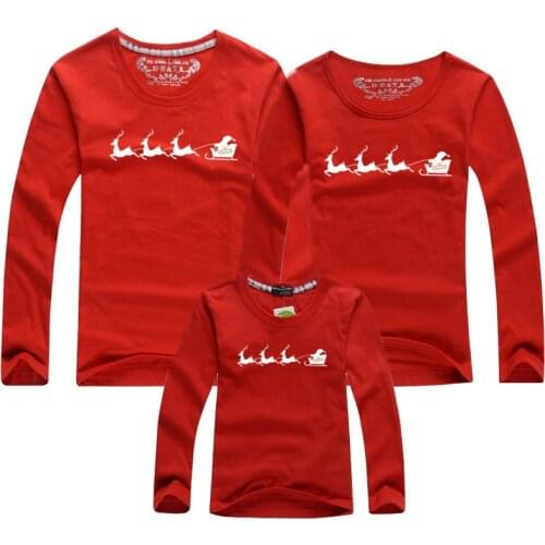 2020 Christmas Family Matching Outfits Mom Dad Kids Baby Christmas Long sleev T-Shirt Festival Clothing Mommy and Me Clothes
