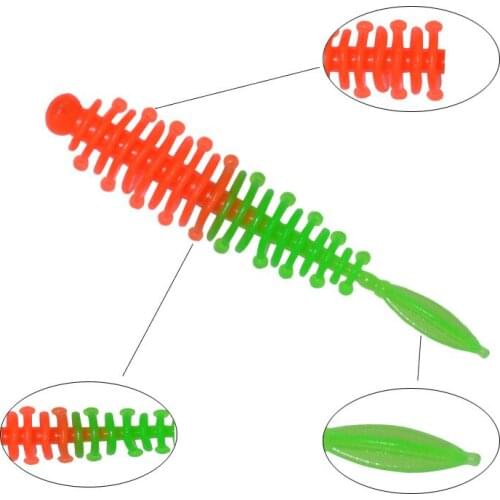 2021 5.5cm soft lure Larva Fishing Soft Lure Fishing Lures Soft Silicone Baits Shrimp Bass Fishing Tackle