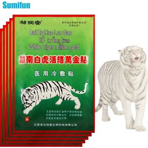 40pcs Chinese White Tiger Balm Plaster Herbal Pain Relief Patches Back Arthritis Plaster Ointment Joint Aches Medical Sticker