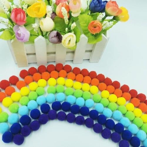 700Pcs 15mm Pompoms Mulit Colors Polyester Ball Pompone Handcraft DIY Soft Pom Poms Wedding Decoration Sewing Cloth Accessories