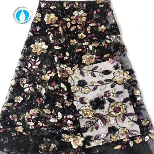 African lace fabric 2021 high quality handmade lace fabric Nigeria embroidery French tulle lace fabric D3862