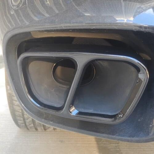 AU05 -Car Rear Exhaust Muffler Pipe Cover Stainless Steel Tail Throat Vent Decoration for-BMW X5 F15 X6 F16 2014-2019 M Sports