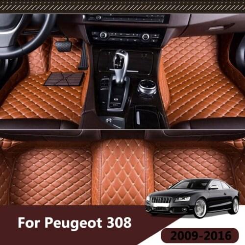 Car Floor Mats For Peugeot 308 2016 2015 2014 2013 2012 2011 2010 2009 Auto Interiors Accessories Custom Carpets Car Styling Rug