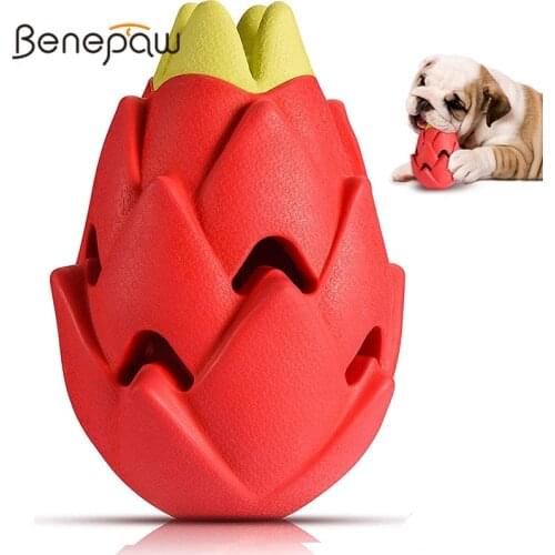 Benepaw Indestructible Pitaya Dog Chew Toys For Small Medium Large Breed Safe Teething Interactive Puppy Treat Toys Pet Play