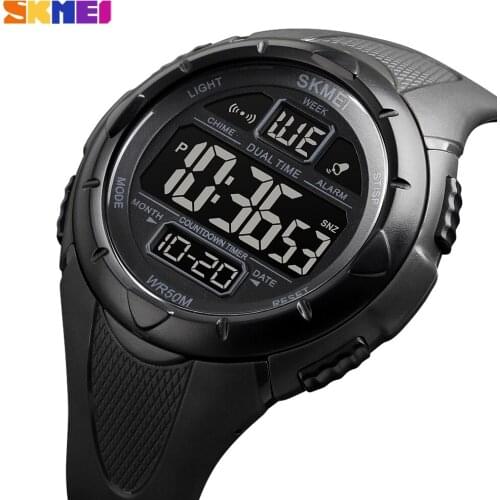 SKMEI Digital Mens Watch Military Countdown LED Electronic Digital Male Clock Fashion Waterproof Wristwatches Relogio Masculino