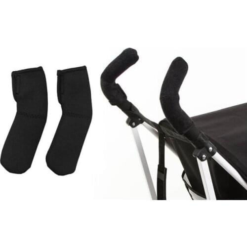 2pcs/set Stroller Handle Cover Protector Black Neoprene Baby Stroller Grip Cover Poussette Handlebar Baby Stroller Accessories