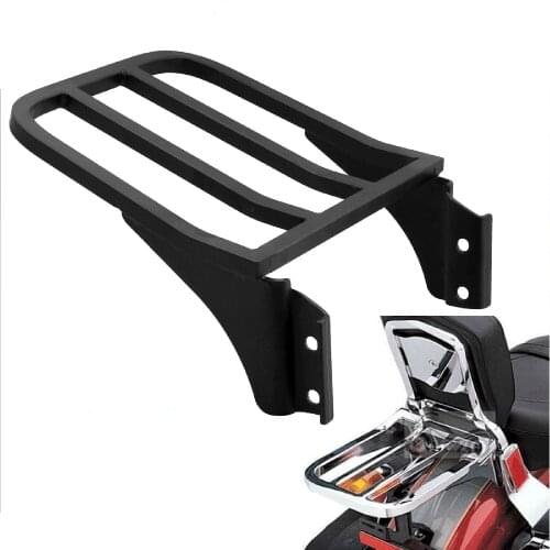 Motorcycle Black/Chrome Sissy Bar Backrest Luggage Rack Rear Carrier for Harley Heritage Sportster 1200 Dyna 883 Bike