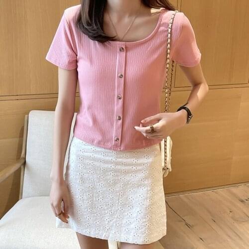 Dlywaiov Women's Knitted T-shirts