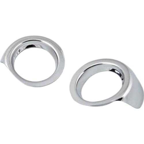 Exterior Accessories 2pcs Front Fog lights Decoration Frame with High Quality ABS Chrome Fit For Subaru XV Car Lights Styling