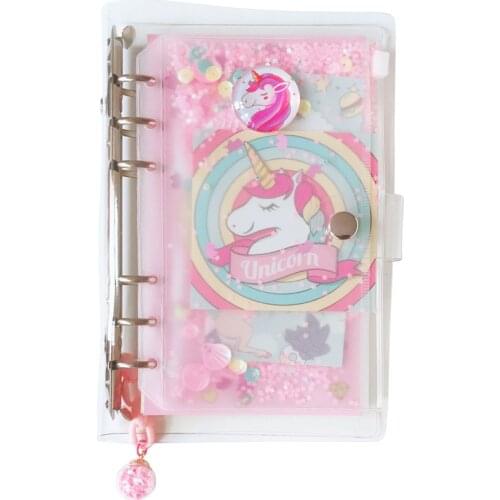 Kawaii Binder Notebook Cute Unicorn Journal A6 Diary Agenda Planner Organizer Spiral Note Book School Handbook