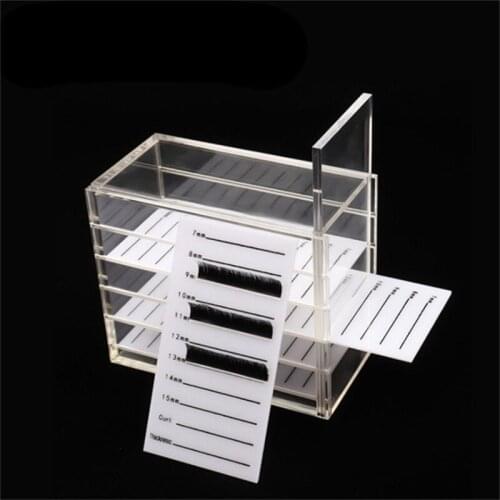 False Eyelashes Storage Box 5 Layers Acrylic Pallet Lash Holder Display Stand Tools