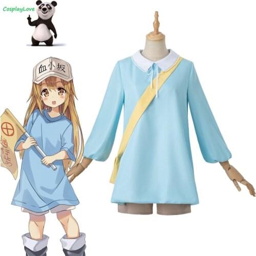 CosplayLove Cells At Work Platelet Cosplay Costume With Hat Bag Custom Made For Girl Boy Halloween Christmas