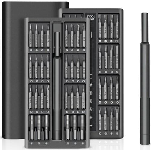 Magnetic 63 In 1 Screwdriver Set with Torx Hex Bits for Mobile Phone Repair Precision Screwdrive Kit Hand Tools