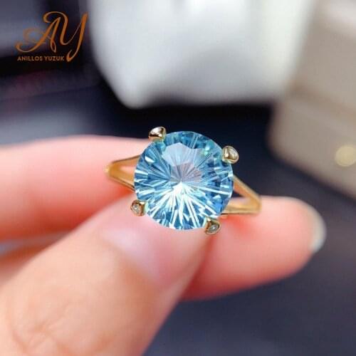 Anillos Yuzuk 925 Sterling Silver Jewelry Round Gemstone Female Zircon Ring For Women Wedding Engagement Rings Dropshipping