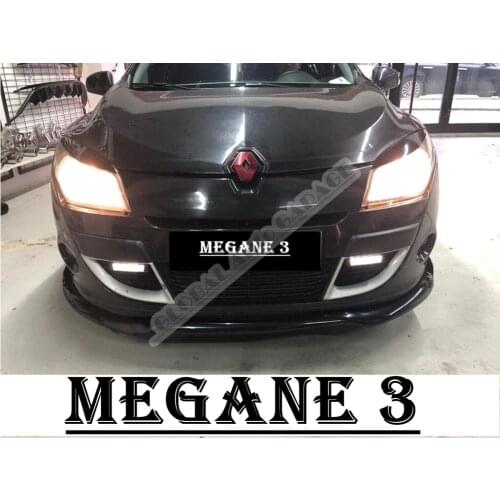 For Renault Megane 3 Front Bumper Attachment Lip 2008-2016 Piano Glossy Black Splitter Diffuser Universal Spoiler Bumper