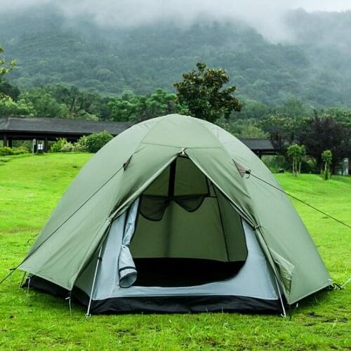 Camping waterproof sunshade single tent winter thickening heating ultra light 2 people self-driving tour equipment wild trekking