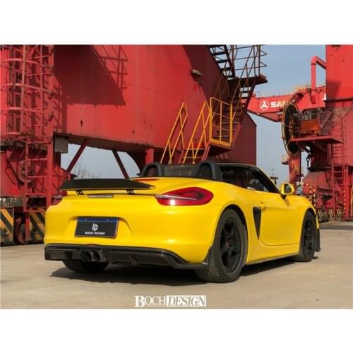 Suitable for 981 Porsche Boxster Caman Gt4 Surrounded by Carbon Fiber Front Side Skirt and Rear Lip Tail