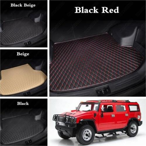 Custom Car Trunk Mat for Hummer H2 Leather Cargo Boot Liner Carpet Rug Prot Auto Cargo Trunk Floor Mats Protector Liners