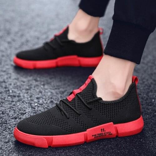 Casual sneakers sports de mesh 2020 man comfortable hot black informales summer male shoe Sneaker knitting 39 casual white slip
