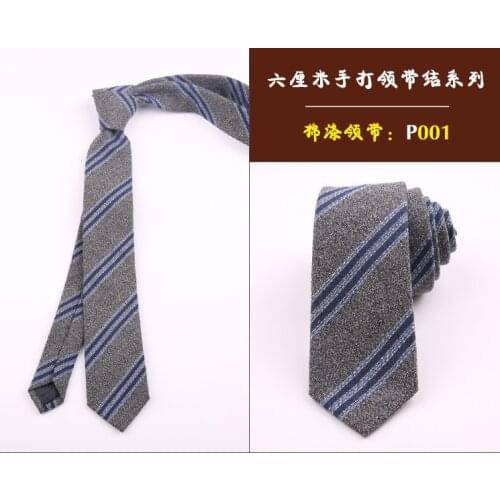 Casual cotton narrow tie mens casual polyester silk 6cm narrow womens striped tie New