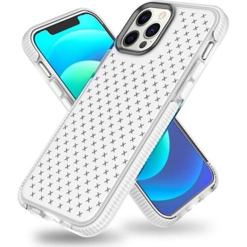 Shockproof Phone Case for iPhone 12 Pro Max Mini with Anti-Bump Frame and Fashion Texture Transparent Shell