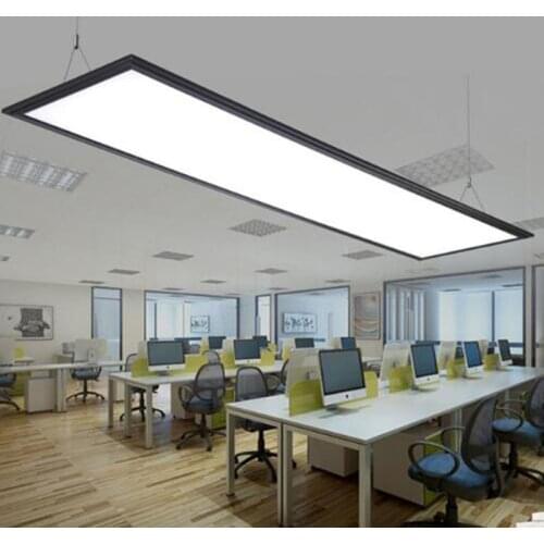 Modern Black LED Panel Light Panel Light led integrated ceiling lamp office chandeliers office lights Acryl Flat Lamp Simple LED