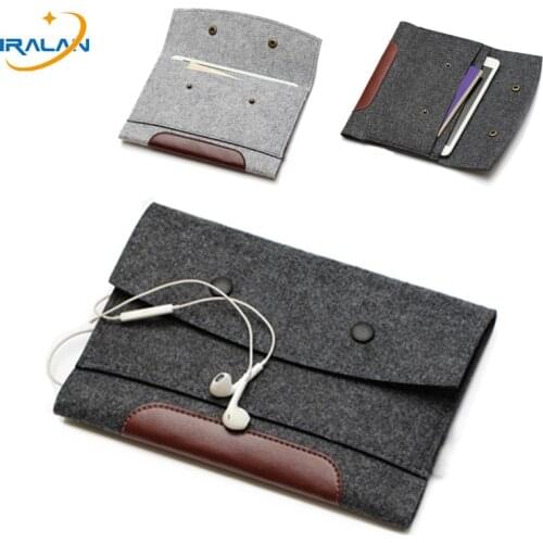 2019 Wool Felt Envelope Bag For Apple new iPad air 3 10.5 9.7 2018 Tablet Case For iPad Pro 11 12.9 inch Sleeve Bag Pouch Cover