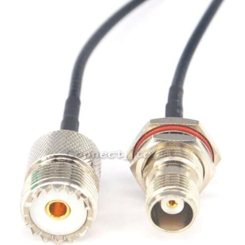 Extension Cable Cord TNC Female Bulkhead O-ring to UHF Female Connector RF Coax Adapter 20CM