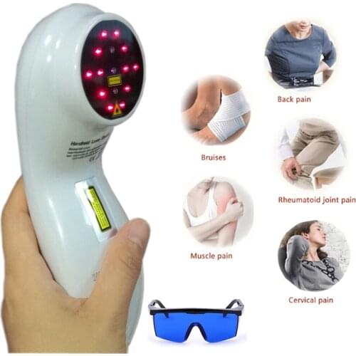 LLLT 650nm and 808nm cold Laser Physical Therapy Device Back Pain Neck Pain Shoulder Pain Reliever with Free Safety Goggles