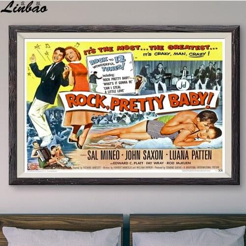 V177 1956 Rock, Pretty Baby! Vintage Classic Movie Custom Silk Poster Home Deco Wall Art Christmas Gift
