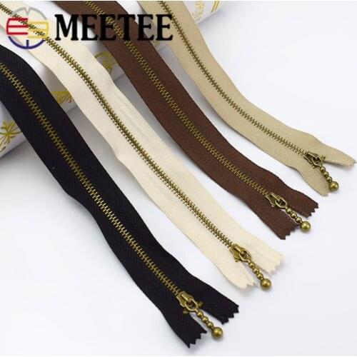 10/20pcs 3# 15/20/30/40cm Bronze Metal Zipper Closed-end Copper Material Clothing Luggage Sewing Handmade Accessories AP567